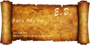Egri Dóra névjegykártya